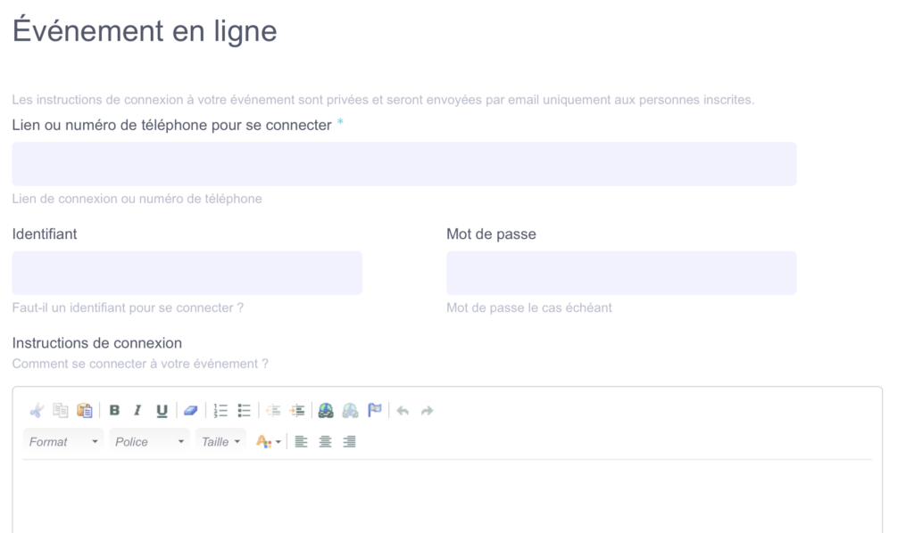 billet évènement en ligne